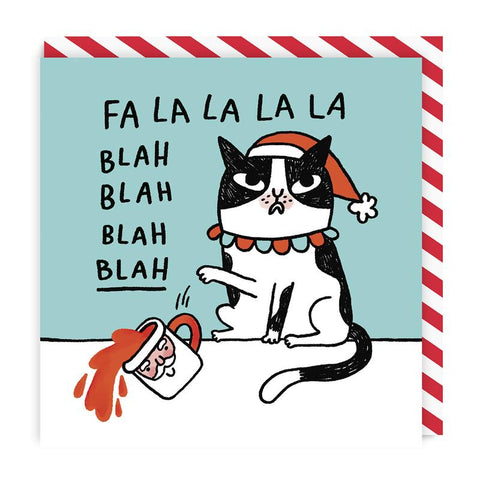 Postal de Navidad Fa La La La La Blah