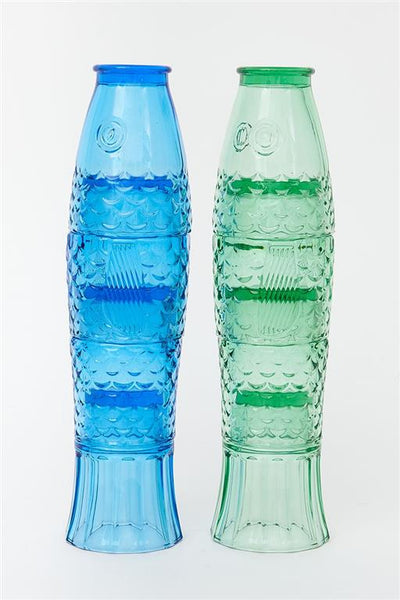 Set de vasos de cristal Pez Azul