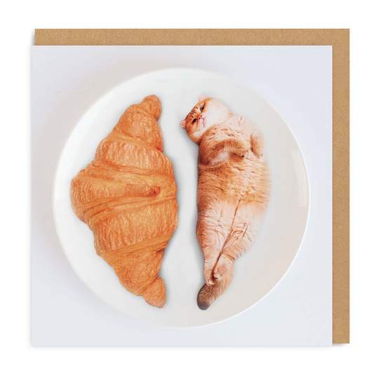 Postal Gato Croissant - Mie Moe